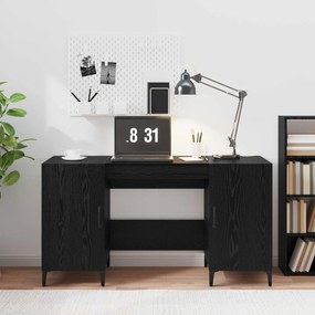 vidaXL Γραφείο Μαύρη Οξυά 140 x 50 x 75 εκ. Επεξεργασμένο ξύλο