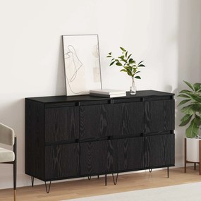 vidaXL Παραδοσιακά Πλευρικά Έπιπλα 2 pcs Μαύρη δρυς