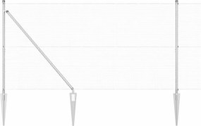 vidaXL Συρματόπλεγμα με ακίδες 50 x 1,4 μ Γαλβανισμένος Χάλυβας Ασημί