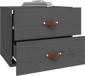 vidaXL Κομοδίνο Επιτοίχιο Γκρι 50 x 36 x 40 εκ.