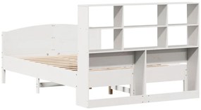 vidaXL Κρεβάτι Βιβλιοθήκη Χωρίς Στρώμα 120x200 εκ Μασίφ Ξύλο Πεύκο