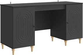vidaXL Γραφείο Μαύρο 142,5 x 50 x 75 εκ. Επεξεργασμένο Ξύλο