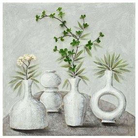 Πίνακας Καμβάς Vase I 296-000019 100x3x100cm Multi Inart Τετράγωνοι Canvas