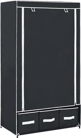 vidaXL Ντουλάπα Μαύρη 87x49x159 εκ. από Ύφασμα