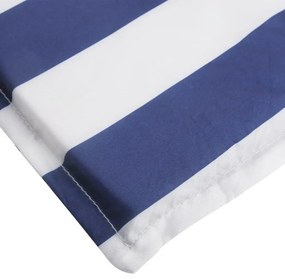 Μαξιλάρι Ξαπλώστρας Μπλε &amp; Λευκό Ριγέ από Ύφασμα Oxford - Μπλε