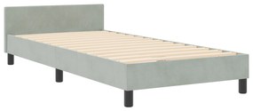 vidaXL Κρεβάτι Γκρι Ανοιχτό 180x200 cm Βελούδο