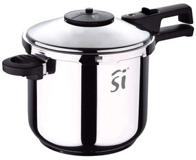 Χύτρα Ταχύτητας Creta SG-1523 BG0SG01523 6lt Φ22x14h Inox-Black Bergner 6lt Stainless Steel