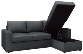 Καναπές Κρεβάτι Γωνιακός SOFIA Γκρι 220x155x81cm - 14190012