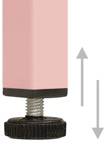 vidaXL Συρταριέρα Ροζ 80 x 35 x 101,5 εκ. από Ατσάλι