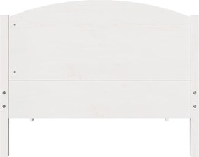 vidaXL Σκελετός Κρεβ. Χωρίς Στρώμα Λευκό 75x190 εκ Μασίφ Πεύκο