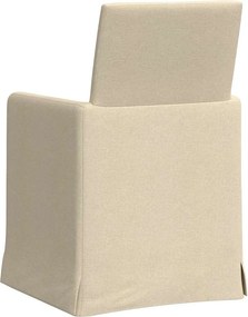 vidaXL Καρέκλες φαγητού 2 pcs Κρεμ 57 x 67 x 95 εκ ύφασμα