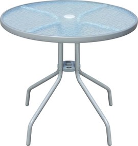 vidaXL Τραπέζι Bistro Γκρι 80 x 71 εκ. Ατσάλινο
