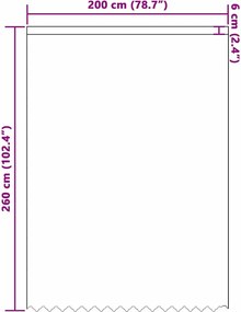 vidaXL Κουρτίνα Δαντέλας με κουρτίνες Λευκό 245 x 200 cm Πολυεστέρας