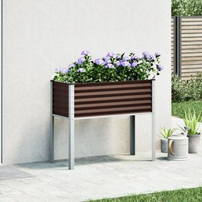 vidaXL Ζαρντινιέρα Κήπου Καφέ 100x45x90 εκ. από Ατσάλι