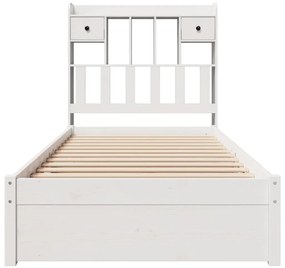 vidaXL Κρεβάτι Βιβλιοθήκη Χωρίς Στρώμα 90x200 εκ Μασίφ Ξύλο Πεύκου
