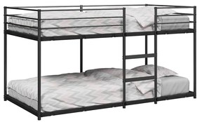 vidaXL Κουκέτα χωρίς στρώμα Μαύρο 107x203 cm Ατσάλι