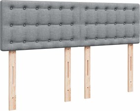 vidaXL Κρεβάτι Boxspring με Στρώμα Αν. Πράσινο 160x200εκ Υφασμάτινο