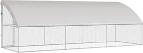vidaXL Κλουβί για κότες 3 τεμ. Ασημί 600 x 200 x 200 εκ.