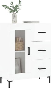 vidaXL Ντουλάπι Γυαλιστερό Λευκό 69,5x34x90 εκ. Επεξεργασμένο Ξύλο