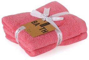 Πετσέτες Riley 44 (Σετ 2τμχ) Pink Kentia Towels Set 50x90cm 100% Βαμβάκι