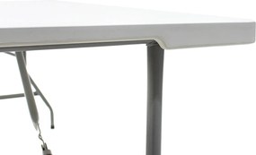 Τραπέζι catering Rodeo pakoworld πτυσσόμενο-βαλίτσα λευκό 152x70x74εκ