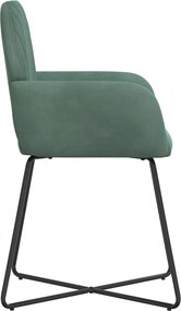 vidaXL Καρέκλες φαγητού 4 pcs Βελούδο Θαλασσί 55 x 50 x 84 εκ.
