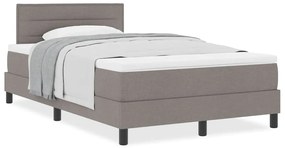 vidaXL Κρεβάτι box spring με στρώμα Taupe 120 x 190 cm ύφασμα