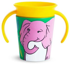 Ποτήρι Παιδικό Miracle Trainer Cup Elephant 177ml Pink-Yellow Munchkin 177ml Πλαστικό