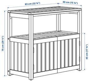 NÄMMARÖ ραφιέρα/εξωτερικού χώρου, 83x75 cm 105.346.53