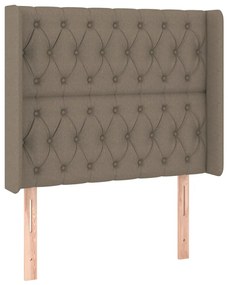 vidaXL Κρεβάτι Boxspring με Στρώμα &amp; LED Taupe 90x190 εκ. Υφασμάτινο