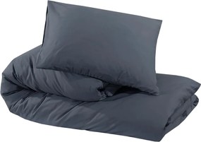 vidaXL Σετ Παπλωματοθήκης Ανθρακί 135x200εκ. Βαμβακερή