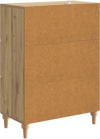 vidaXL Πλαϊνό γραφείο Artisan Δρυς 66 x 34,5 x 90 εκ