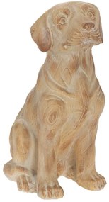 Διακοσμητικός Σκύλος 89351 35X21X47cm Brown-Grey Πολυρεσίνη