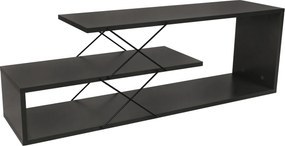 Έπιπλο Τηλεόρασης - Zigzag - Χρώμα Ανθρακί - 120x30x40εκ