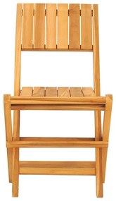 vidaXL Καρέκλες Κήπου Πτυσσόμενες 4 τεμ. 47x61x90 εκ. Μασίφ Ξύλο Teak