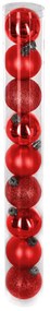Χριστουγεννιάτικες Μπάλες (Σετ 9τμχ) A-S Red 144820RG
