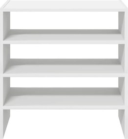 vidaXL Ράφια παπουτσιών 2 τμχ στοιβαζόμενα Λευκό 60x30x30,5 cm
