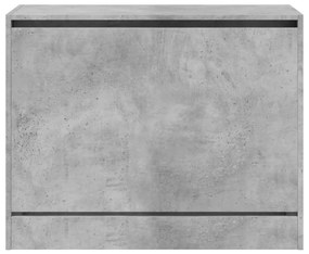 Παπουτσοθήκη Γκρι Σκυροδέματος 80x34x63 εκ. Επεξεργασμένο Ξύλο - Γκρι
