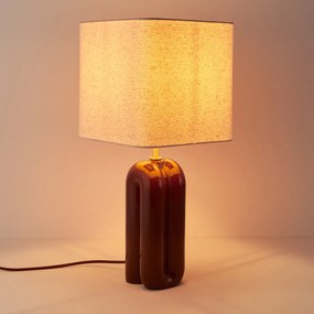 Επιτραπέζιο φωτιστικό από λινό και κεραμικό, Malo