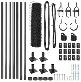 vidaXL Στύλος Περιφράξεων Γκρι 10 x 0,6 m (50 mm πλέγμα)