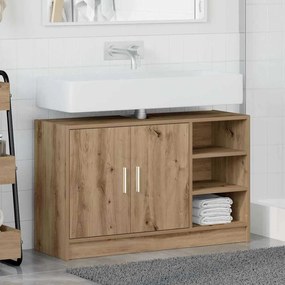 vidaXL Ντουλάπι Νιπτήρα με αποθήκευση Artisan Oak 90 x 29 x 55 εκ.