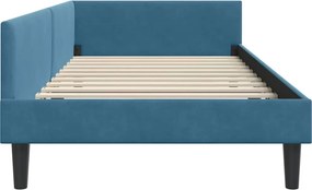 vidaXL Κρεβάτι Γωνίας Μπλε 90 x 200 cm Βελούδο