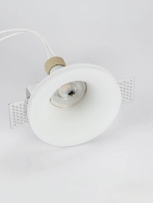 Γύψινο Σποτ Χωνευτό GOL Trimless GU10 Κοπή ⌀12,5cm Λευκό