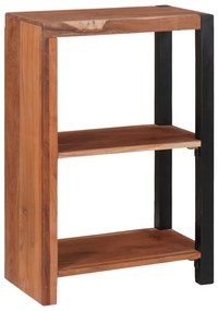 vidaXL Βιβλιοθήκη Καφέ, Μαύρο 50 x 30 x 75 εκ Στερεό Ξύλο Ακακίας