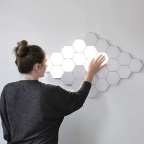 LED Επιτοίχια Φωτιστικά Λευκά & Τηλεχειριστήριο σετ 3 τμχ NO:7