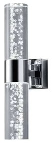Φωτιστικό Τοίχου Led Bolsa 2x300Lm 7x30cm Chrome-Clear 282410206 Trio Lighting Metal,Acrylic
