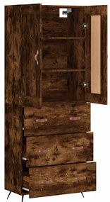 vidaXL Ντουλάπι Καπνιστή Δρυς 69,5x34x180 εκ. από Επεξεργασμένο Ξύλο