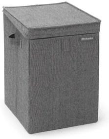 Brabantia Κιβώτιο πλυντηρίου ρούχων 1000828, 35 l, Άνοιγμα μπροστά, Ευρύ καπάκι, Πτυσσόμενο, Μαύρο