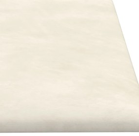 Πάνελ Τοίχου 12 τεμ. Κρέμα 60x15 εκ. 1,08 μ² Βελούδινα 343843