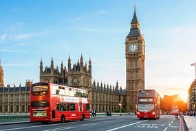 Φωτογραφία London Big Ben and traffic on Westminster Bridge, Sylvain Sonnet